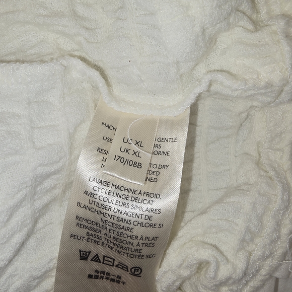 Anthropologie White Ruffled Tank Top Size Xl Preloved In Great Condition - Picture 7 of 7